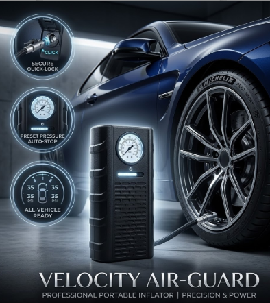 Compresor Portátil Profesional Velocity Air-Guard - Todo Vehículo